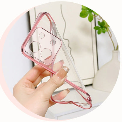 Plated Gradient Glitter Round Holder TPU Phone Case