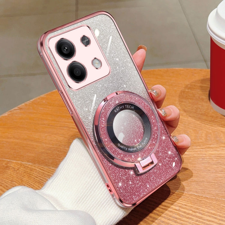 Plated Gradient Glitter Round Holder TPU Phone Case