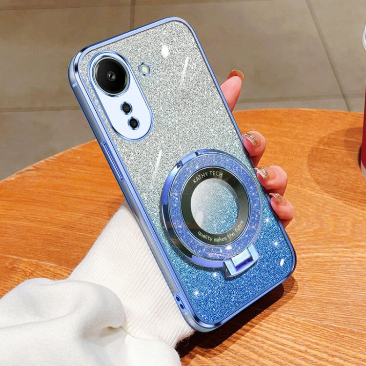 Plated Gradient Glitter Round Holder TPU Phone Case, Series 6