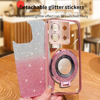 Plated Gradient Glitter Round Holder TPU Phone Case, Series 6