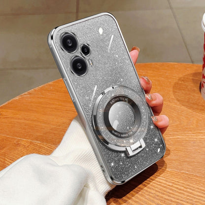 Plated Gradient Glitter Round Holder TPU Phone Case