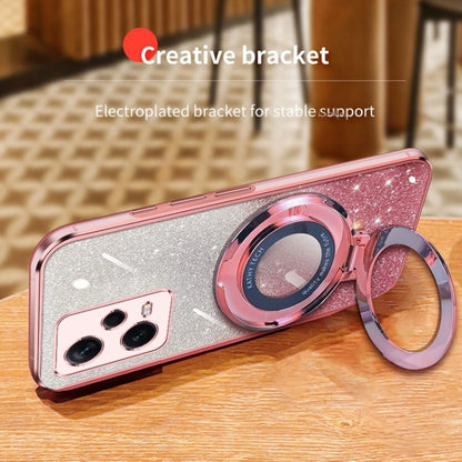 Plated Gradient Glitter Round Holder TPU Phone Case