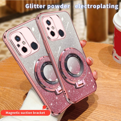 Plated Gradient Glitter Round Holder TPU Phone Case