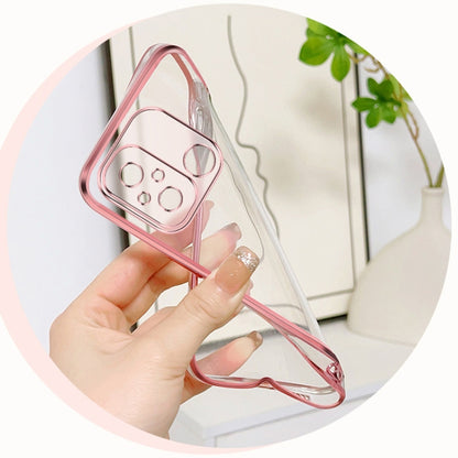 Plated Gradient Glitter Round Holder TPU Phone Case