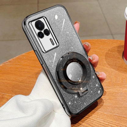 Plated Gradient Glitter Round Holder TPU Phone Case