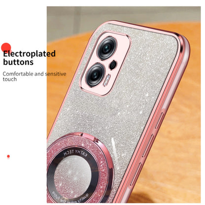 Plated Gradient Glitter Round Holder TPU Phone Case