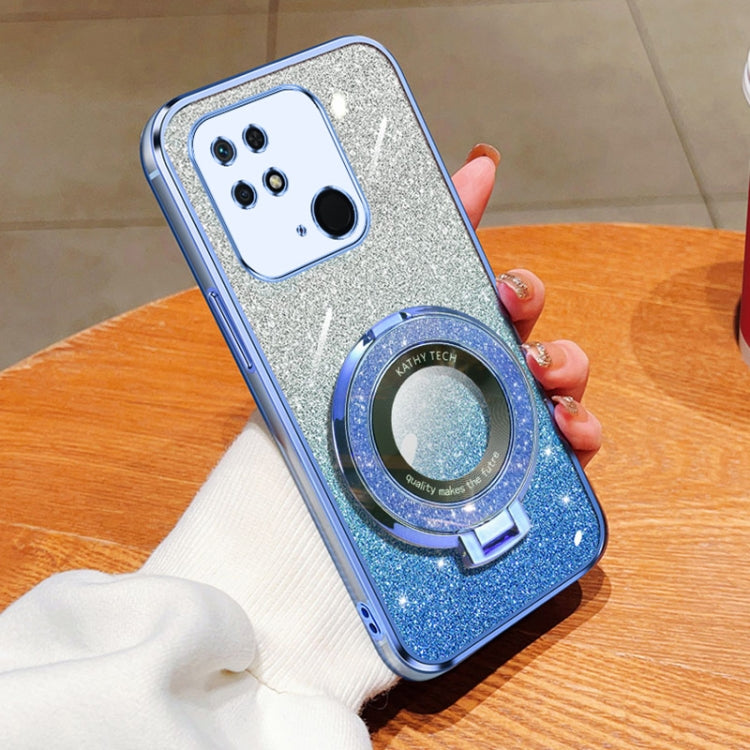 Plated Gradient Glitter Round Holder TPU Phone Case