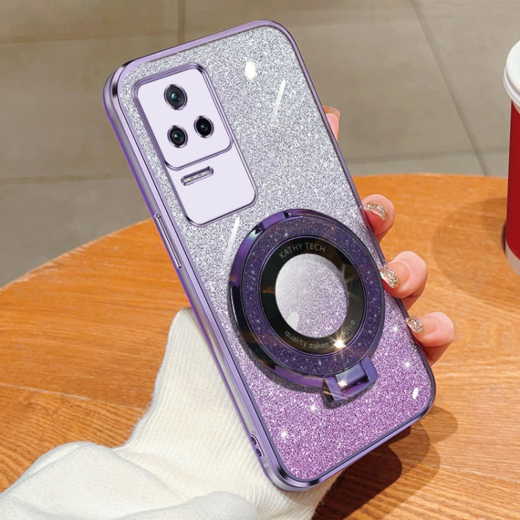 Plated Gradient Glitter Round Holder TPU Phone Case