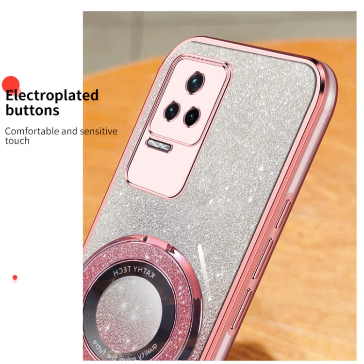 Plated Gradient Glitter Round Holder TPU Phone Case