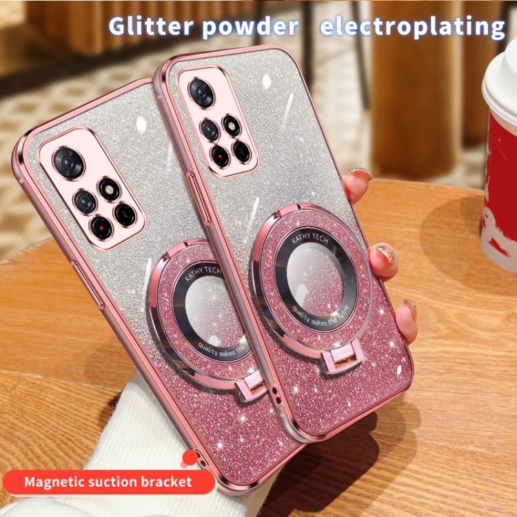 Plated Gradient Glitter Round Holder TPU Phone Case