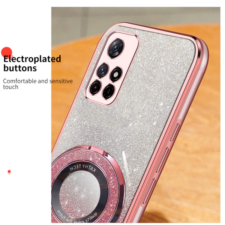 Plated Gradient Glitter Round Holder TPU Phone Case