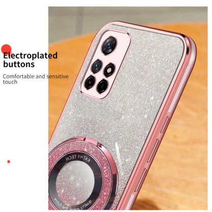 Plated Gradient Glitter Round Holder TPU Phone Case