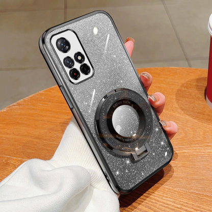 Plated Gradient Glitter Round Holder TPU Phone Case