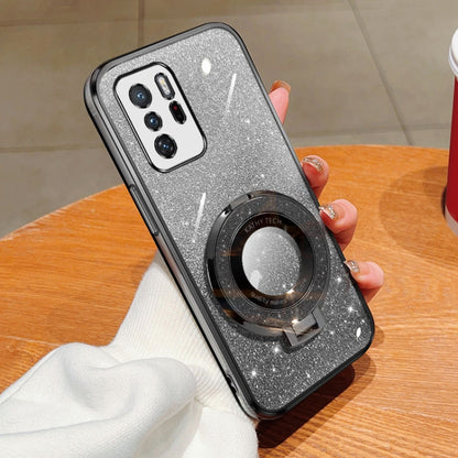 Plated Gradient Glitter Round Holder TPU Phone Case