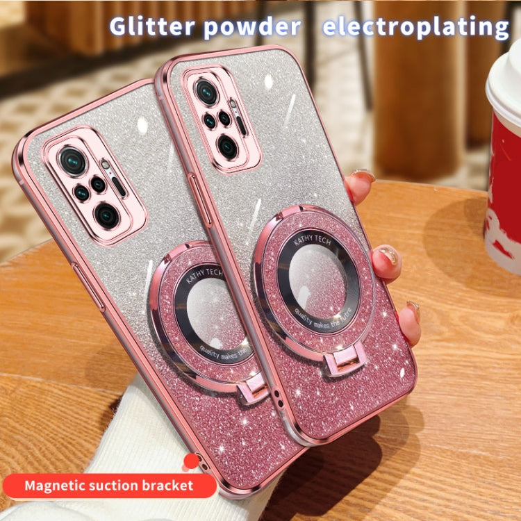 Plated Gradient Glitter Round Holder TPU Phone Case