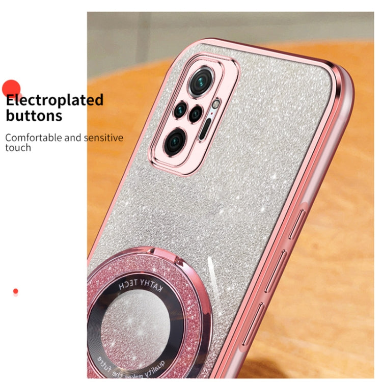 Plated Gradient Glitter Round Holder TPU Phone Case