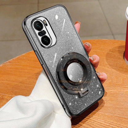 Plated Gradient Glitter Round Holder TPU Phone Case