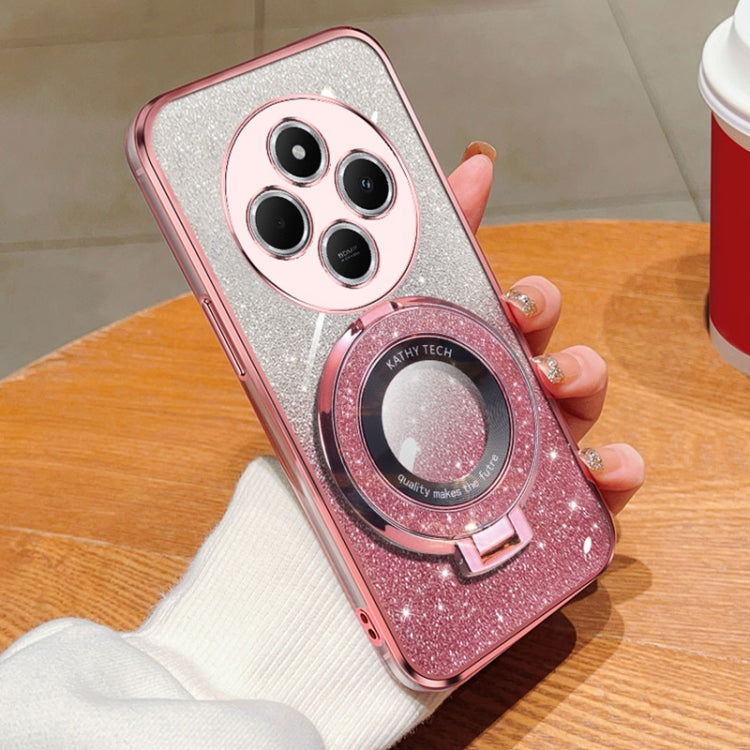 Plated Gradient Glitter Round Holder TPU Phone Case