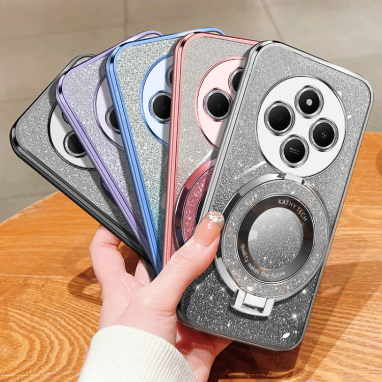 Plated Gradient Glitter Round Holder TPU Phone Case