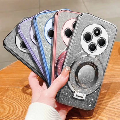 Plated Gradient Glitter Round Holder TPU Phone Case