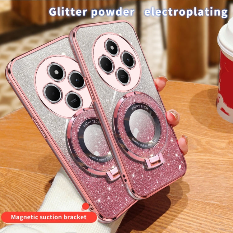 Plated Gradient Glitter Round Holder TPU Phone Case