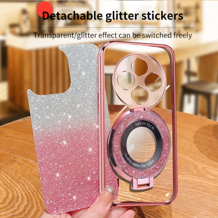 Plated Gradient Glitter Round Holder TPU Phone Case