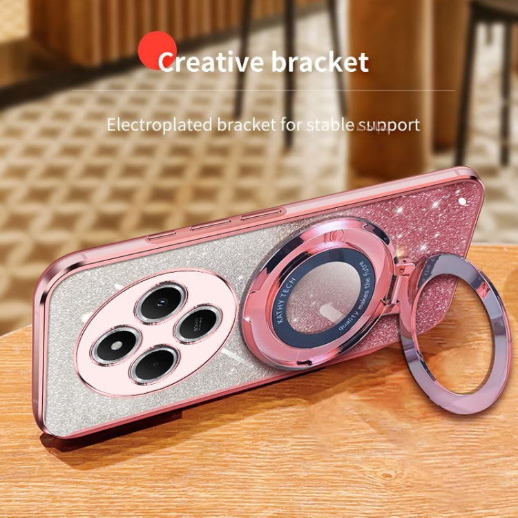 Plated Gradient Glitter Round Holder TPU Phone Case