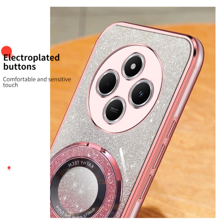 Plated Gradient Glitter Round Holder TPU Phone Case