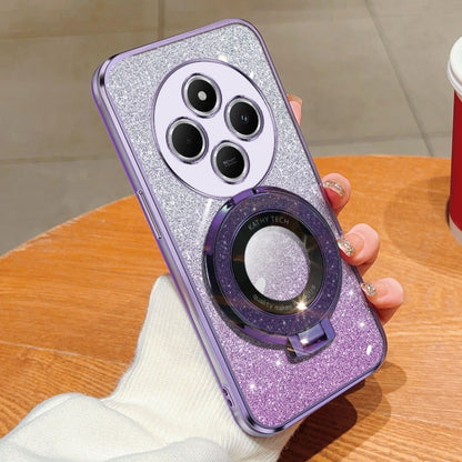 Plated Gradient Glitter Round Holder TPU Phone Case