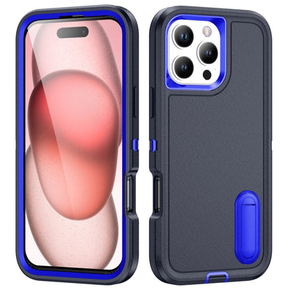 Rugged PC + Silicone Phone Case with Holder, For iPhone Air, For iPhone 16 Pro Max