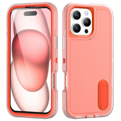 Rugged PC + Silicone Phone Case with Holder, For iPhone Air, For iPhone 16 Pro Max
