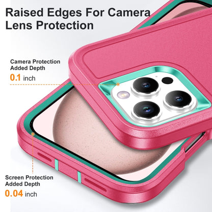 Rugged PC + Silicone Phone Case with Holder, For iPhone 16 Pro, For iPhone 16 Plus