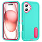 Rugged PC + Silicone Phone Case with Holder, For iPhone 16 Pro, For iPhone 16 Plus