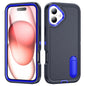 Rugged PC + Silicone Phone Case with Holder, For iPhone 16
