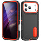 Rugged PC + Silicone Phone Case with Holder, For iPhone 18 Pro / 17 Pro, For iPhone 18 Pro Max / 17 Pro Max