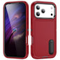 Rugged PC + Silicone Phone Case with Holder, For iPhone 18 Pro / 17 Pro, For iPhone 18 Pro Max / 17 Pro Max