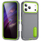 Rugged PC + Silicone Phone Case with Holder, For iPhone 18 Pro / 17 Pro, For iPhone 18 Pro Max / 17 Pro Max