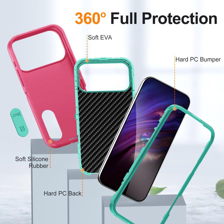 Rugged PC + Silicone Phone Case with Holder, For iPhone 17 Pro, For iPhone 17