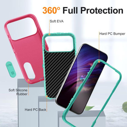 Rugged PC + Silicone Phone Case with Holder, For iPhone 17 Pro, For iPhone 17