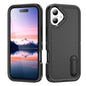 Rugged PC + Silicone Phone Case with Holder, For iPhone 17e / 16e, For iPhone 17