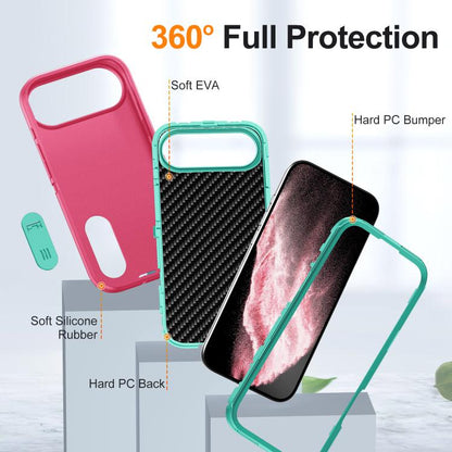 Rugged PC + Silicone Phone Case with Holder, For iPhone Air, For iPhone 16 Pro Max