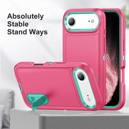 Rugged PC + Silicone Phone Case with Holder, For iPhone Air, For iPhone 16 Pro Max