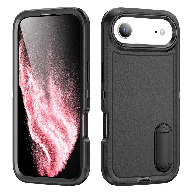 Rugged PC + Silicone Phone Case with Holder, For iPhone Air, For iPhone 16 Pro Max