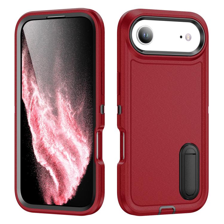 Rugged PC + Silicone Phone Case with Holder, For iPhone Air, For iPhone 16 Pro Max