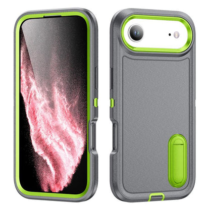 Rugged PC + Silicone Phone Case with Holder, For iPhone Air, For iPhone 16 Pro Max