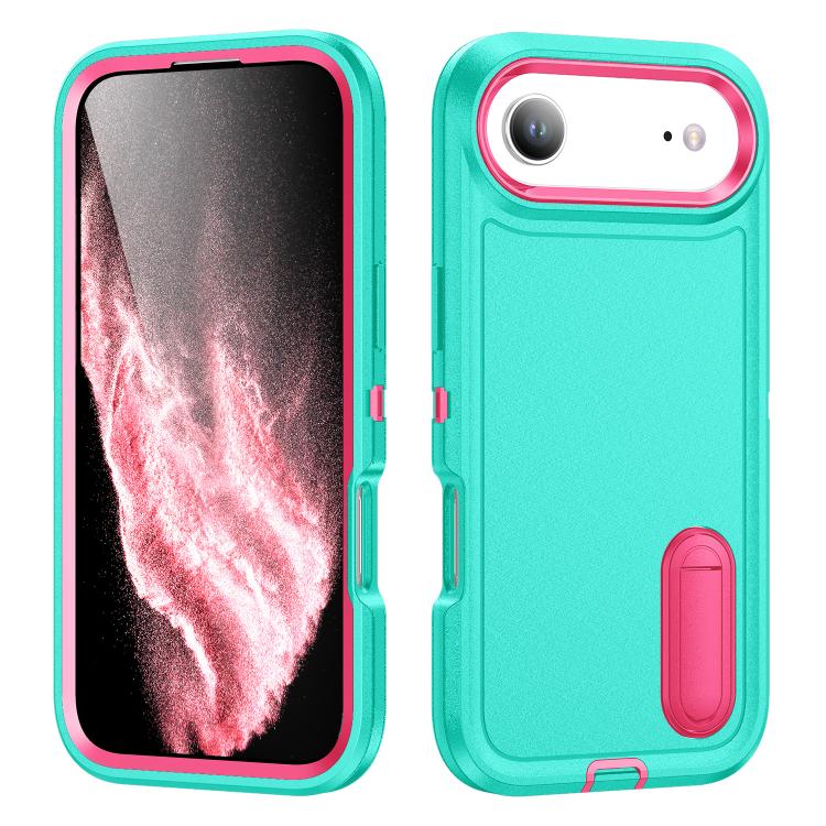 Rugged PC + Silicone Phone Case with Holder, For iPhone Air, For iPhone 16 Pro Max