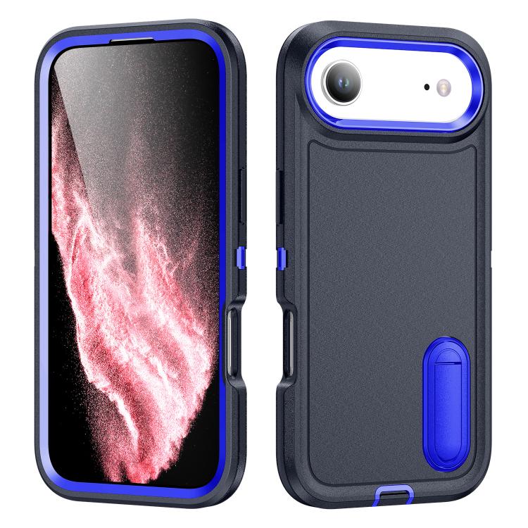 Rugged PC + Silicone Phone Case with Holder, For iPhone Air, For iPhone 16 Pro Max