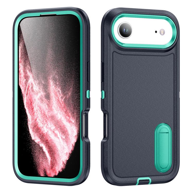 Rugged PC + Silicone Phone Case with Holder, For iPhone Air, For iPhone 16 Pro Max
