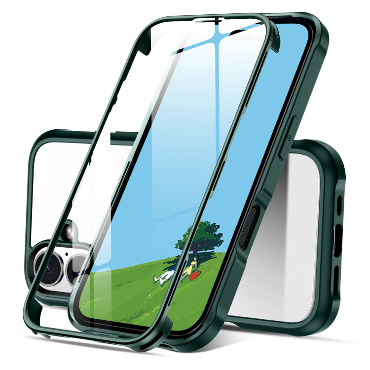 Double-sided Plastic Glass Phone Protective Case, For iPhone 17e / 16e, For iPhone 16 Pro Max, For iPhone 16 Pro, For iPhone 16 Plus, For iPhone 16, For iPhone 15 Pro Max, For iPhone 15 Pro, For iPhone 15 Plus