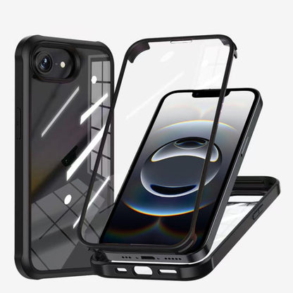 Double-sided Plastic Glass Phone Protective Case, For iPhone 17e / 16e, For iPhone 16 Pro Max, For iPhone 16 Pro, For iPhone 16 Plus, For iPhone 16, For iPhone 15 Pro Max, For iPhone 15 Pro, For iPhone 15 Plus